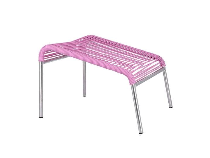 Jan Kurtz Fußhocker MYA SPAGHETTI Gestell Aluminium Bespannung