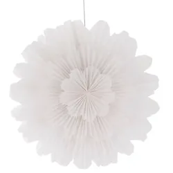 Anhänger Schneeflocke   ¦ weiß ¦ Papier ¦ Maße (cm): H: 19  Ø: 44.0