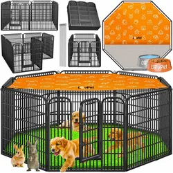 Lovpet Welpenlaufstall Freilaufgehege Welpenauslauf Hundelaufstall, Hundehütte