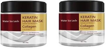 Uplifted Finds Collagen Keratin Hair Mask Dual Oil Control Moisturizer Conditioner 2 Pcs
