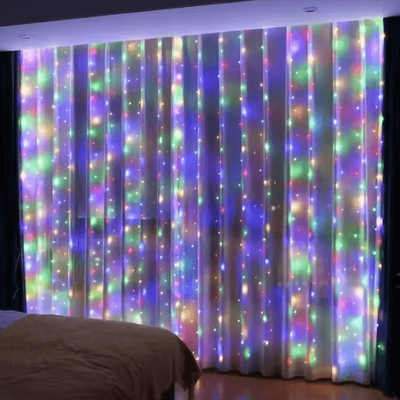 Inspire Curations 3M 4M 6M USB LED Curtain Fairy Lights With Remote Controls multicolor usb 6mx3m 600leds
