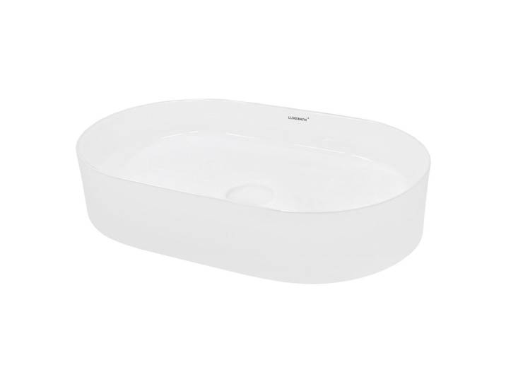 LuxeBath Waschbecken, Weiß, Keramik, 38x12.5x60.5 cm, Badezimmer, Waschbecken & Armaturen, Waschbecken