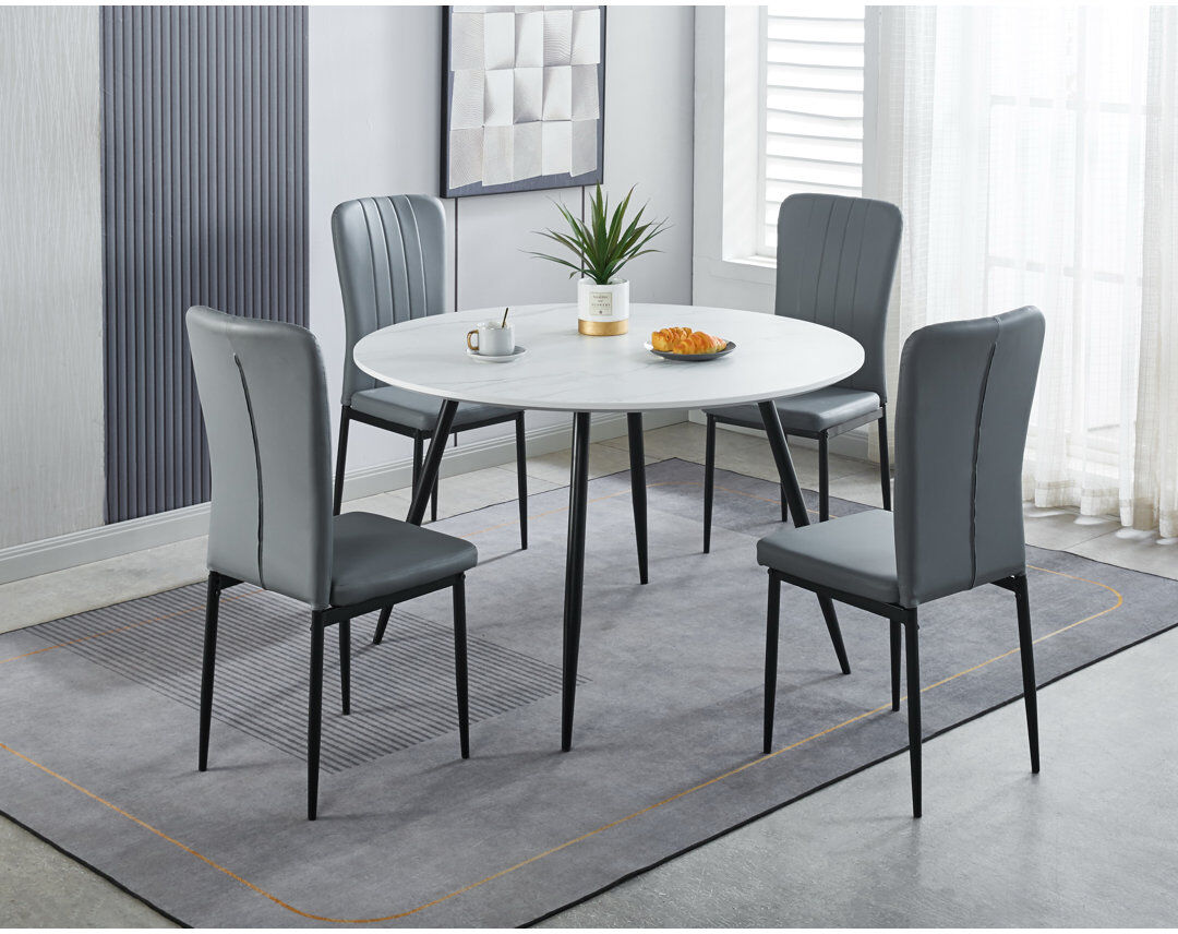 George Oliver Mose 4 -Person Dining Set White 4