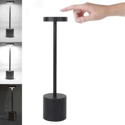 Uplift Picks Rechargeable Touch Table Lamp With Warm Dimmable Light For Cozy Spaces black