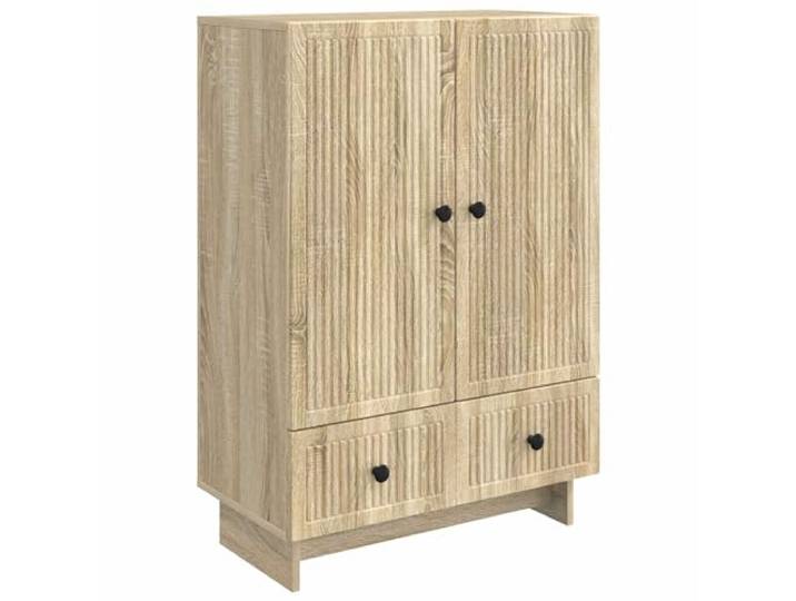 TEKGHUT Sideboard Sonoma-Eiche 66 x 34,5 x 95 cm Holzwerkstoff Schubladen und Schranktüren, für Wohnzimmer und Essbereiche, einfache Montage, pflegeleicht