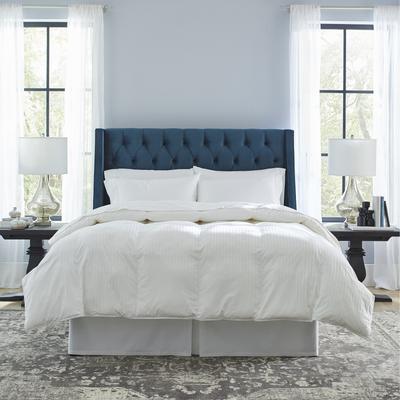 Pointehaven 300TC Woven Stripe Cotton Down Alternative Luxury Sized Overfilled Hypoallergenic Comforter