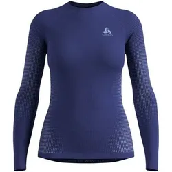 ODLO Damen Baselayer "Performance Warm Eco", Größe L in Blau Blau