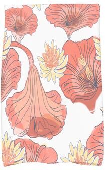 E by Design 18 x 30 Inch Lotokoi Floral Print Kitchen Towel