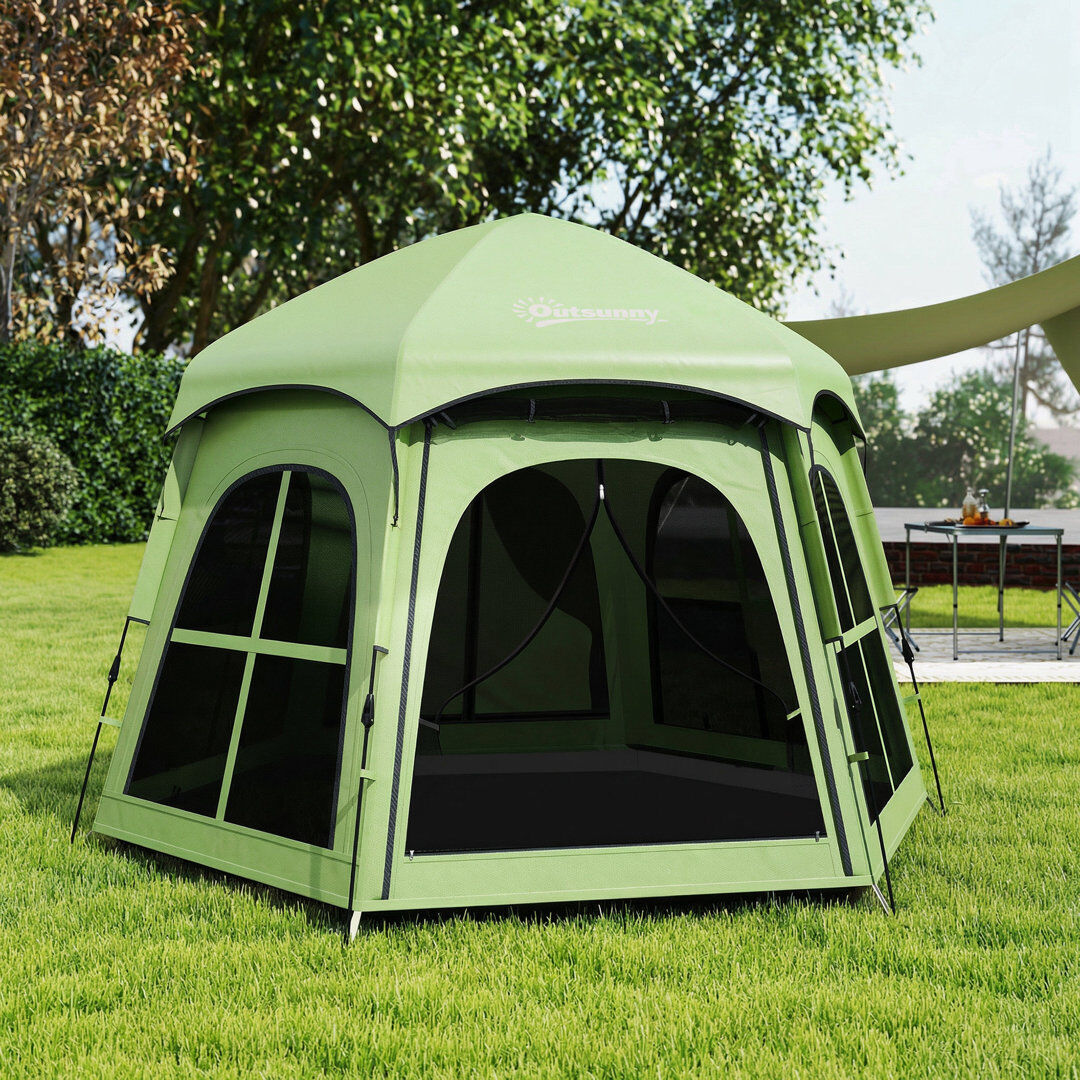 Outsunny 4 Person Tent Green 4 Person