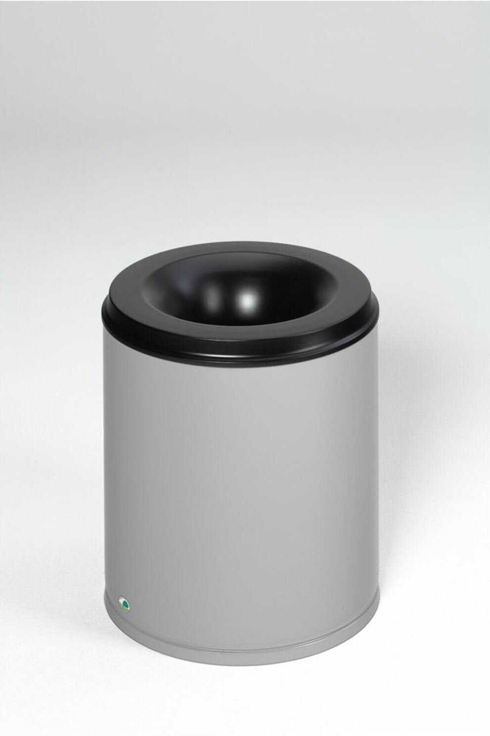 VAR Papierkorb feuersicher Löschkopf silber 80 l (3178)