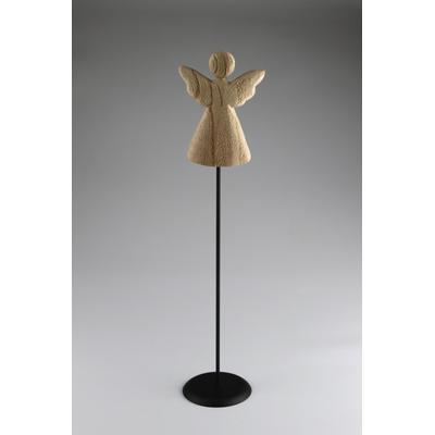 Dekofigur AM DESIGN "Weihnachstsdekoration aus Holz", beige (braun), B:10,5cm H:45cm, Holzwerkstoff, Metall, Dekofiguren, 2er Set, BxH: 10,5x45 cm