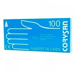 Corysan-Latex-Handschuhe, Mittlere Größe 100 St