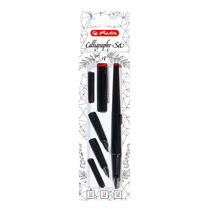 Herlitz Kalligraphie-Set, 5-teilig, schwarz