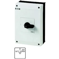 Eaton Nockenschalter Umschalter Aufbau 4polig 63 A, Schalter + Taster, Grau, Weiss, Schwarz