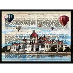 POSTER Budapest Stadt A4 Rahmenlos