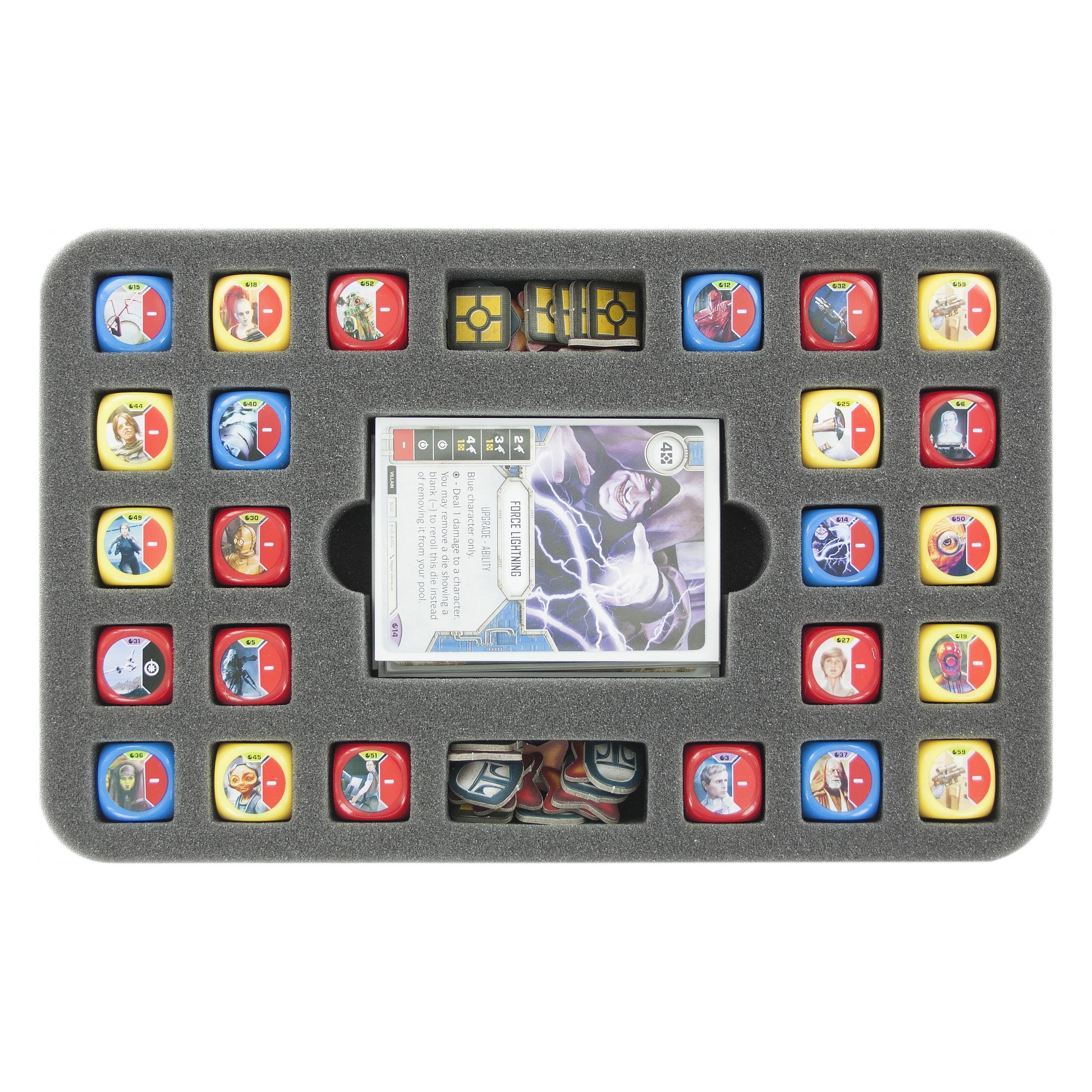 Feldherr HS030DE02 - Schaumstoffeinlage für 24 Star Wars Destiny Würfel, Karten und Token (Schaumstoff) (HS030DE02)