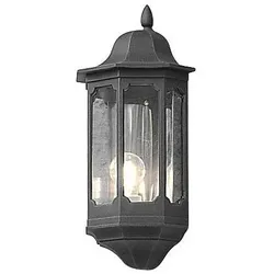 Konstsmide Wandleuchte PALLAS, E27 max. 100W, Schwarz, Aluminium / Rauch-Acrylglas KON-566-750
