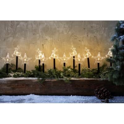 LED Gartenleuchte OTTO HOME "Leuchtstab ANNICKA Rentier", schwarz (schwarz, transparent), H:37cm, Leuchten, LED Gartenleuchte, mit 12 Erdspießen