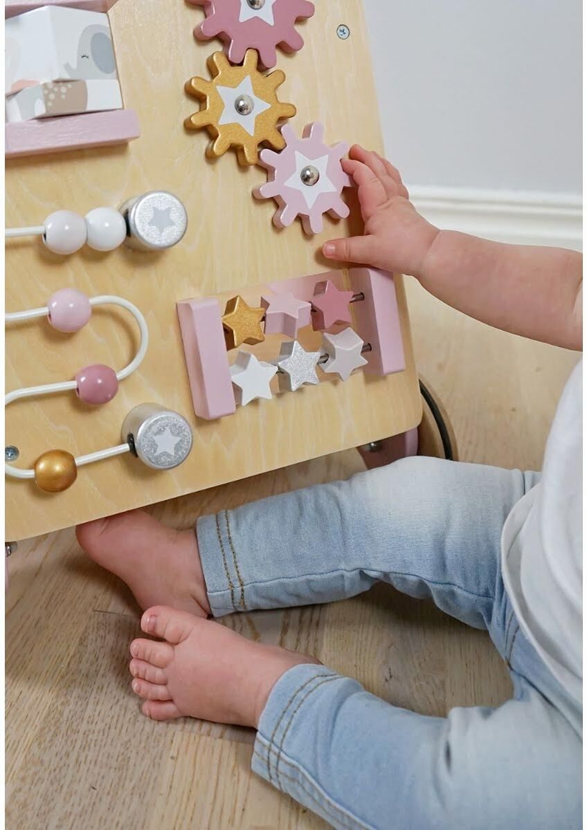 Lauflernhilfe JABADABADO "Aktivitätswagen Hase", Baby, rosa, Holz, Metall, Lauflernhilfen Lauflernhilfe rosa Einheitsgröße