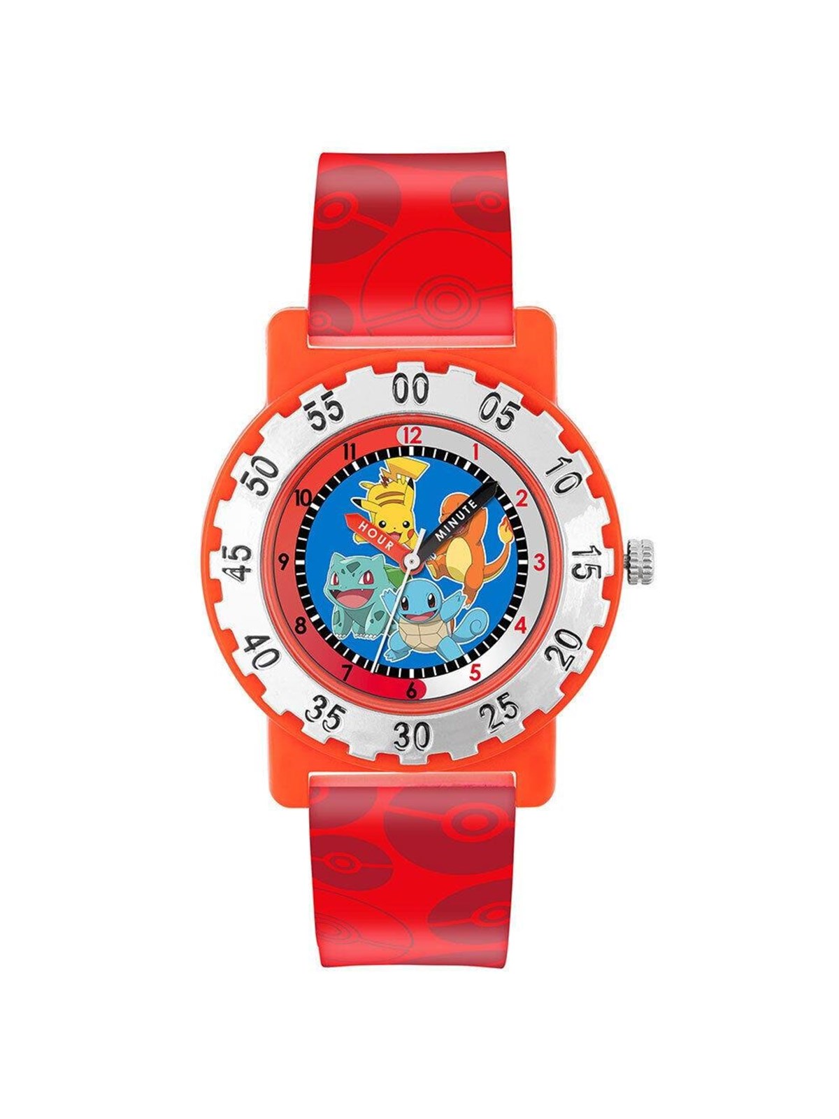 Peers Hardy - Pokemon Red Strap Character Dial Time Teacher - Uhr