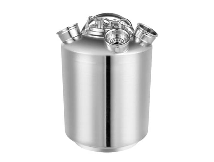 Endingfuny 3-Kopf Bierleitungsreinigungsgerät Bierkastenkühler Langlebiger Zapfanlage 304 Edelstahl Bierzapfanlage Durchlaufkühler Bier mit Deckel Kann Zum Reinigen Von Biertanks Verwendet