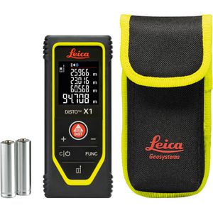 Leica Laser-Entfernungsmesser 986859, DISTO X1, 100m, Bluetooth, beleuchtetes Farbdisplay, Anschlagwinkel
