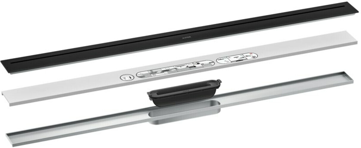 Hansgrohe Duschrinne Drain 1000mm, FM-Set, frei im Raum, matt-sw (42523670)