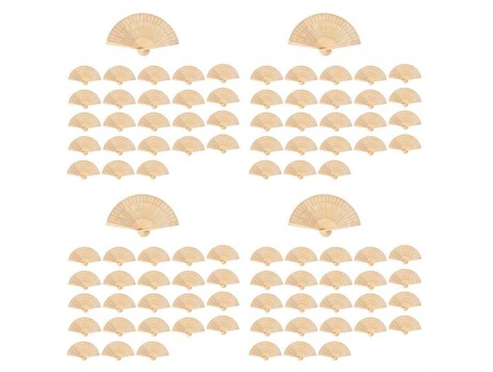 ÉVentail à Main en Bois ÉVentail Pliant à Main avec -Cadeaux Faveurs de Mariage (Lot de 96)