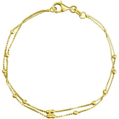 Armband FIRETTI "Schmuck Geschenk Silber 925 Armschmuck Armkette Kugeln", gold (gelbgoldfarben), Armbänder, Damen, 19cm, Silber 925 (Sterlingsilber), Armband