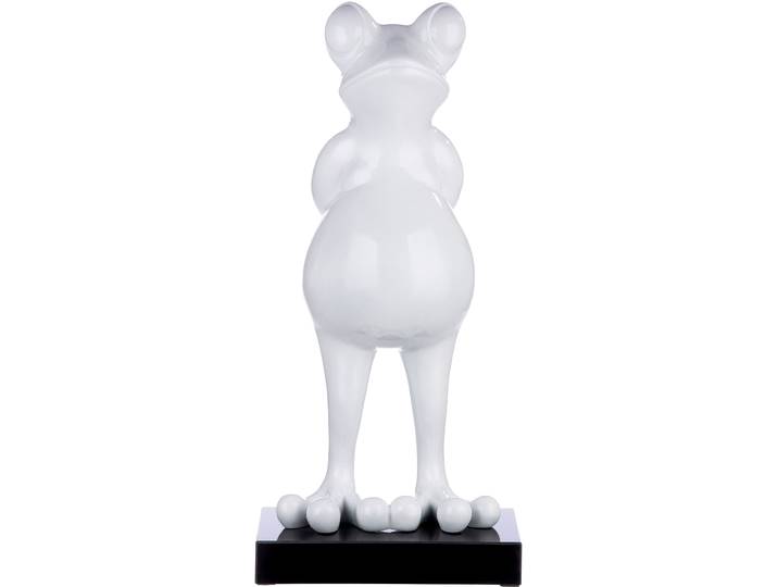 Tierfigur CASABLANCA BY GILDE Skulptur Frosch weiss , weiss (weiß), B:32cm H:68cm T:30cm, Kunstharz, Dekofiguren, Tierfigur