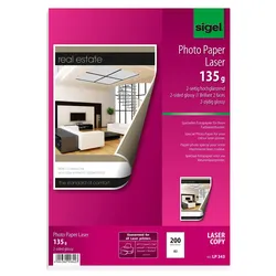 SIGEL Fotopapier Farb Laser DIN A3 hochglänzend 135 g/m2