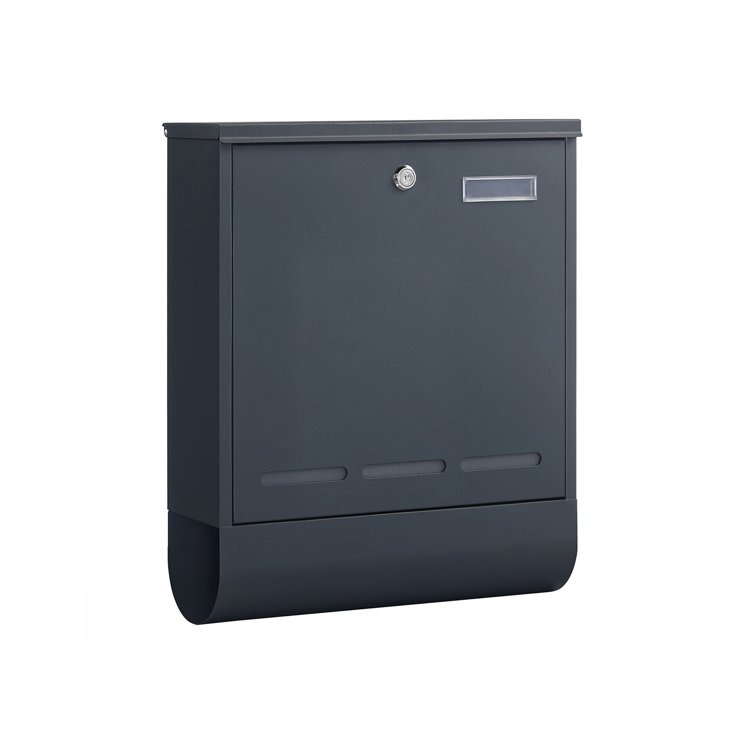SONGMICS Briefkasten mit Zeitungsfach und Namensschild anthrazit GMB060G01V1