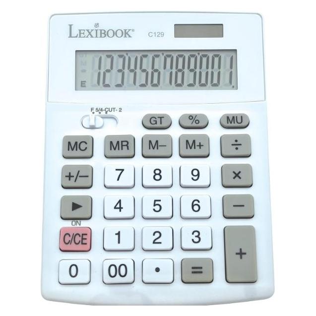 Lexibook Taschenrechner mit dual Power - 12 Stellig (Batteriebetrieb, Solarenergie) (22925558)