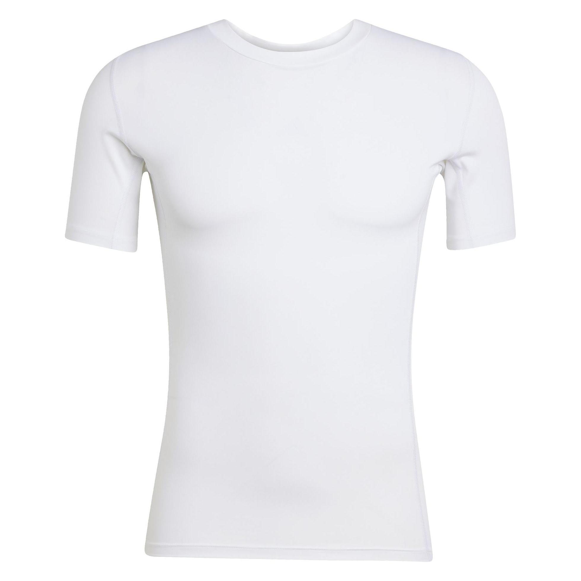 Adidas Weisses Techfit-T-Shirt für Herren mit kurzen Ärmeln (M) (JP4675)