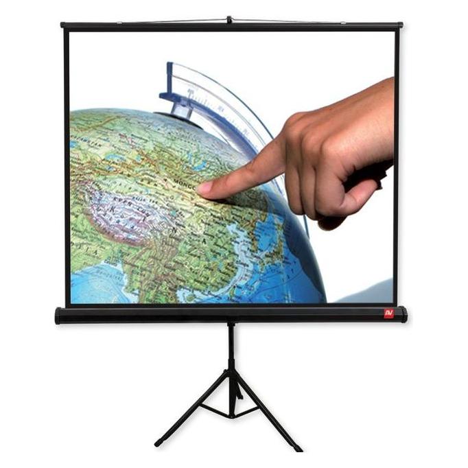 Avtek Ekran na statywie Tripod PRO 200, 1:1, 200x200cm, Matt White, czarne ramki (1:1) (1EVT14)