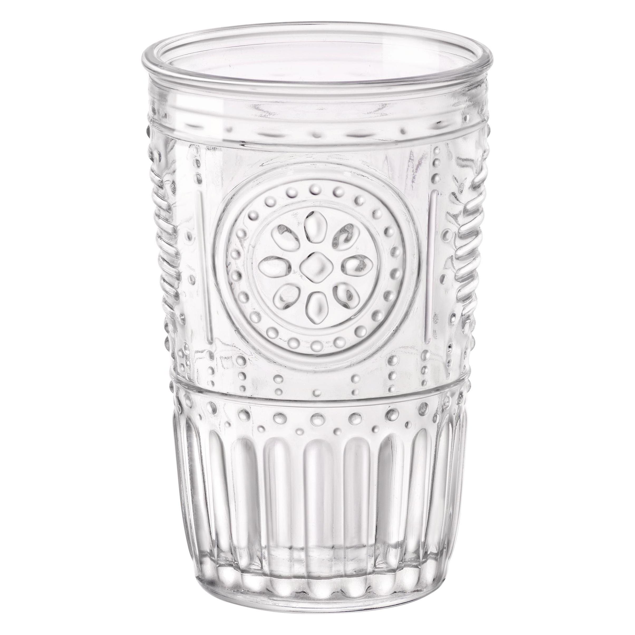 Weck Bormiolio Rocco Gläser Set Romantic 6 Stück (340ml, für Cocktails / Wasser) (0.34 l, 6x) (Romantic Wasser)