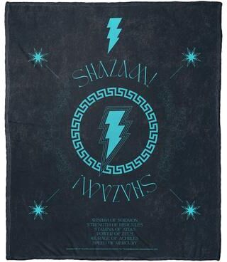 DC Comics DC Shazam Green Glow Silk Touch Throw Blanket