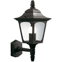 Elstead Lighting, Gartenbeleuchtung, Chapel Aussen-Wandleuchte E27 Mini Up Schwarz IP44, Made in UK (E27, IP44)
