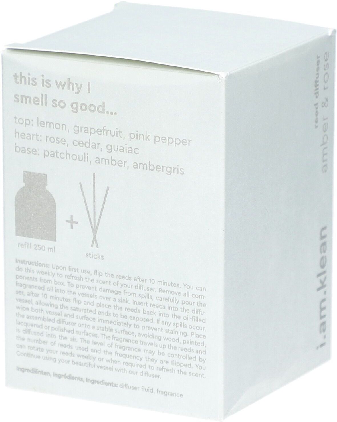 i.am.klean Diffuser Rose & Amber Refill 130ml 130 ml Ätherisches Öl