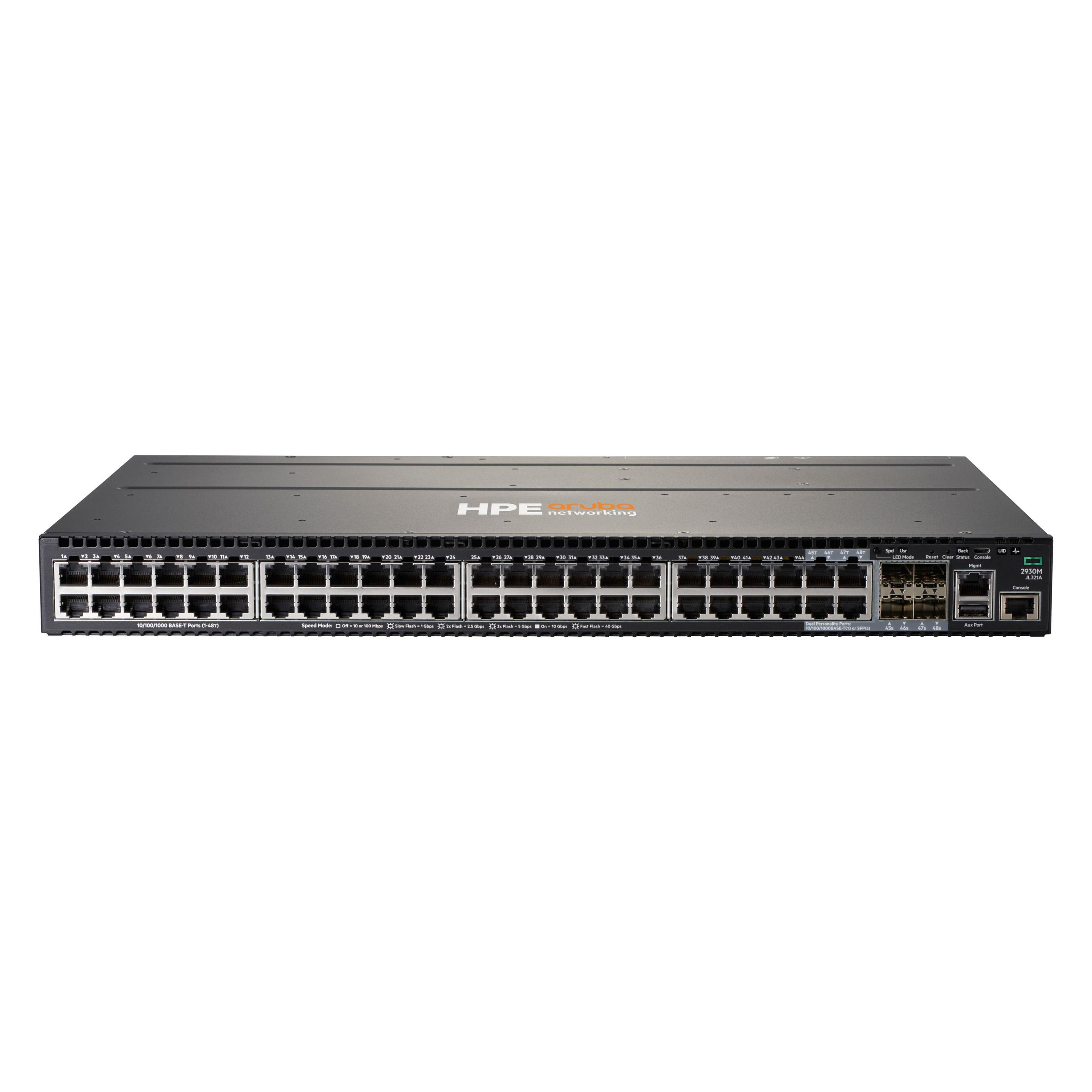 HPE 48 Port Switch 2930M-48G (52 Ports) (JL321A)