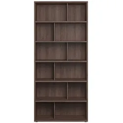 Design-Bücherregal mit dunkler Nussbaumholz-Fertigung B92 cm EPURE