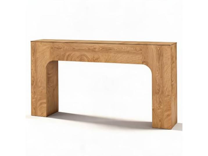 GarveeLife Konsolentisch 160 cm aus Massivholz – Rustikal, Eichenoptik Schmaler Konsolentisch aus Massivholz mit rustikalem Design für Flur, Wohnzimmer und Eingangsbereich