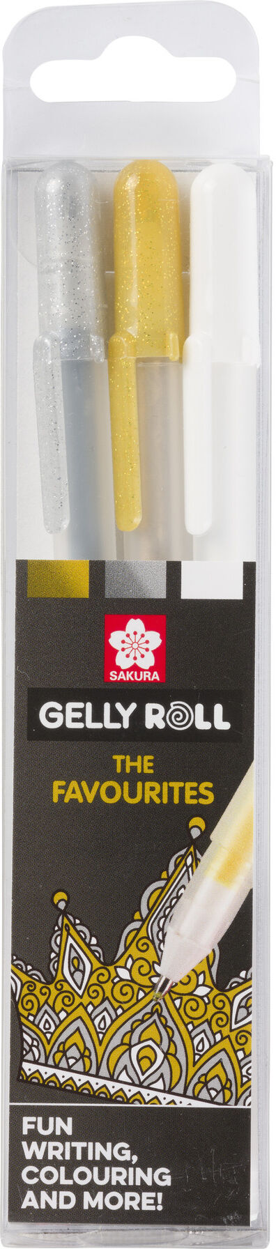 Sakura Gelly Roll - set van 3 - Zilver, Goud, Wit   8712079395735   Verf
