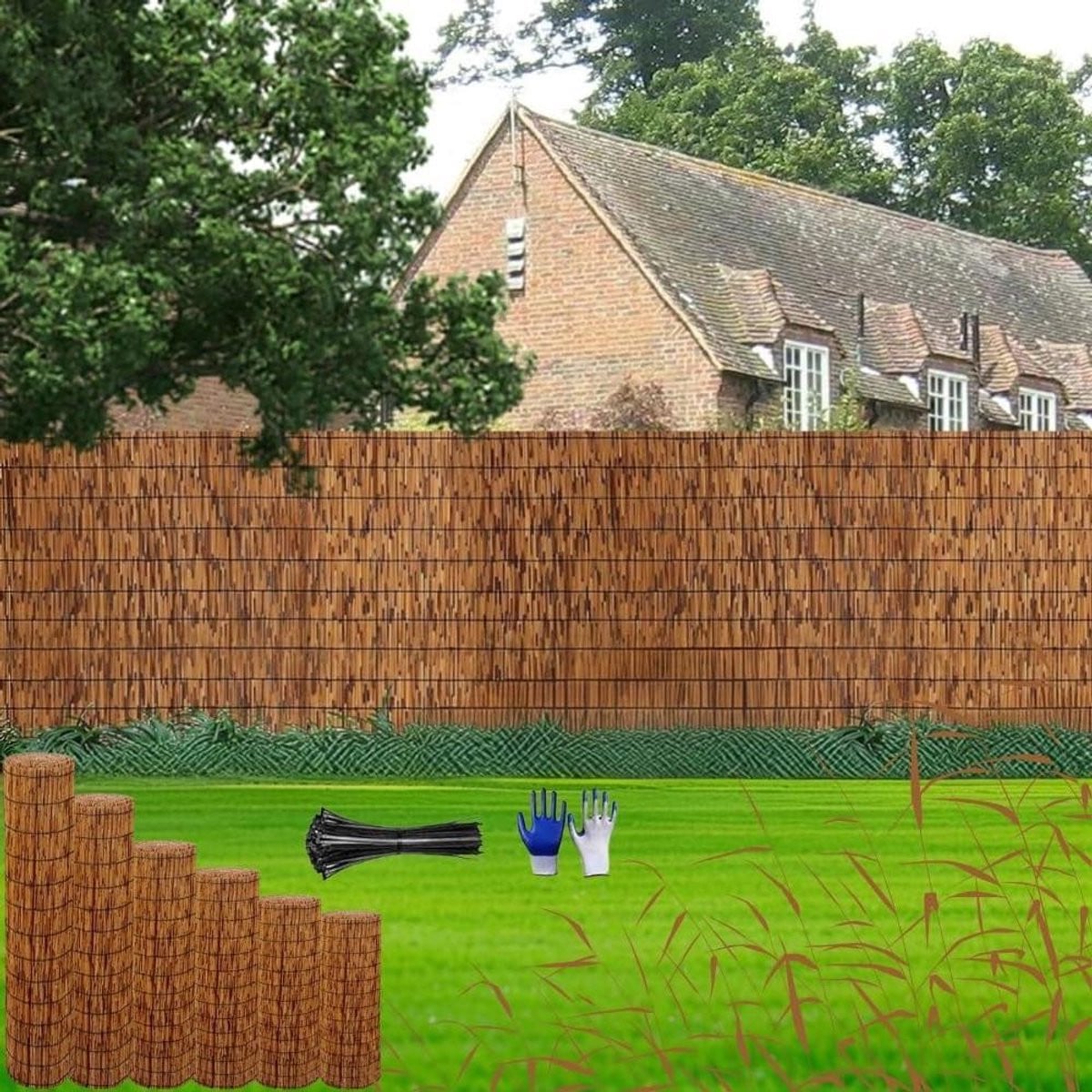 Bamboe Balkonscherm Natuurlijk Privacy Scherm 130 x 200 cm