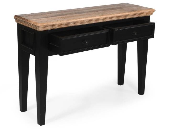 WOLF MÖBEL Konsolentisch COUNTRY Konsole 120x38 mit 2 Schubladen (120 x 38 x 82), COUNTRY Konsole 120x38 mit 2 Schubladen