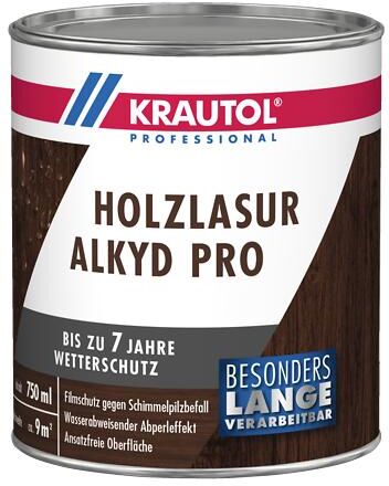 KRAUTOL Holzlasur Alkyd Pro nussbaum, 120 x 2,5 l auf Palette