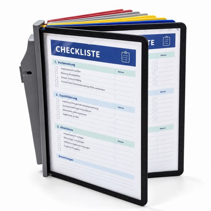 Relaxdays Zichtpanelensysteem A4-wandhouder