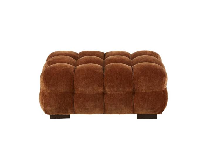 Pouf mit Samtbezug, braun
