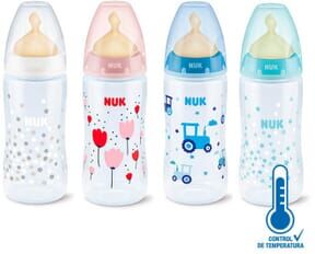 Nuk BIBERÃO SILICONE FIRST CHOICE ANTICÓLICAS 6-18 M 360ml Rosa