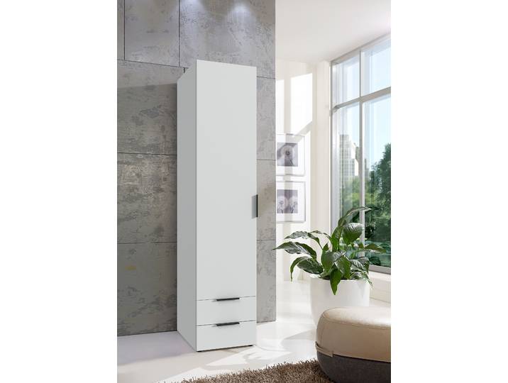 Drehtürenschrank Modena 40cm Weiß/Weiß